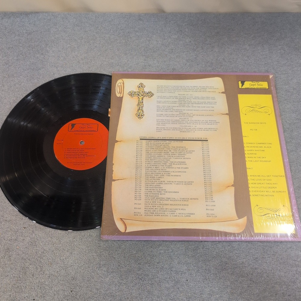 The Sunshine Boys Power Pak Gospel Series Vinyl LP Record PG 728 Religious Music - Picture 2 of 2